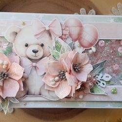 Kartka z shakerem dla dziewczynki