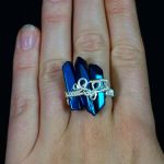 Srebrny pierścionek z kwarcem tytanowym - Sterling Silver ring with Titanium Quartz, gift for her, gift for him, gift for mom, perfect present, unique artisan handcrafted jewelry