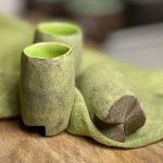Kieliszki ceramiczne na sake zielone - 