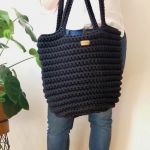 Torebka damska,na ramię,zapinany koszyk z sznurka. - 