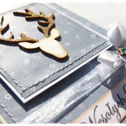 Kartka świąteczna z reniferem