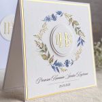 Kartka na komunię z ozdobną kopertą, 84b - Kartka na komunię z ozdobną kopertą