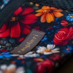 Czarno-kwiatowa kosmetyczka podróżna patchwork - 