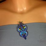 Motylek - haft koralikowy - Motylek kolorowy - haft koralikowy