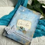 Błękitny notes album pamiętnik ręcznie robiony - prezent walentynki