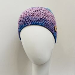 Czapka przejściowa cienka beanie smerf bawełna 34