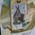 Kartka wielkanocna-oliwkowa wiosna rezerwacja - 