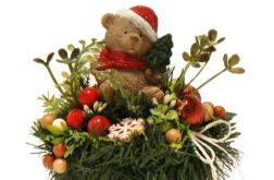 Stroik dekoracja Boże Narodzenie Miś z choinką