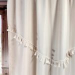 Zasłona gotowa boho beżowa zasłony do pokoju panel na ŻABKI 140/250cm - 