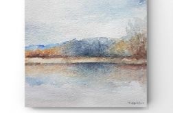 Pejzaż 65-akwarela formatu 15/15 cm