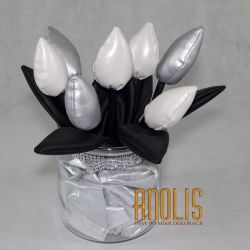 Tulipan GLAMOUR - SILVER & WHITE
