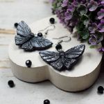 Oryginalne kolczyki czarne motyle - czarne motyle kolczyki