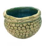 Doniczka Ceramiczna Handmade Zielona Fantazja - 