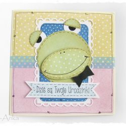 Kartka urodzinowa z żabą
