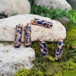 Miedziany wisior z lapisem lazuli / feniks - 