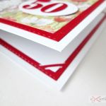 Kartka URODZINOWA z makami - REZERWACJA - Czerwono-biała kartka na urodziny