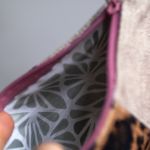 Welurowa kosmetyczka MIDI patchwork panterka - 