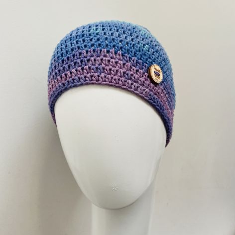Czapka przejściowa cienka beanie smerf bawełna 39