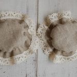 Małe, lniane kapturki na słoiki - 