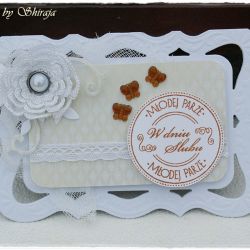 Kartka z okazji ślubu 'śnieżnobiały kwiat 