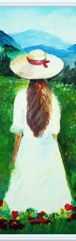 Obraz Dziewczyna w białej sukience