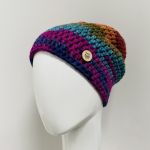 Gruba czapka beanie smerf kolorowa szydełkowa 12 - czapka beanie
