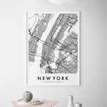 Plakat mapa nowy jork New York 50X70cm B2 - 