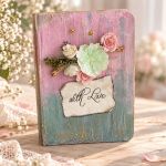 Pamiętnik dla dziewczynki handmade „With Love” Wyjątkowy prezent na wspomnienia - różowy notes pamiętnik