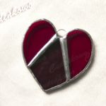 Serduszko Czerwone- technika Tiffany'ego - 