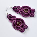 Kolczyki fioletowe ze ślimaczkami - kolczyki ożywią nawet najprostszą stylizację