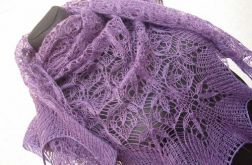 Wrzosowa chusta z jedwabiem