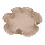 Ręcznie Robiona Miseczka Ceramiczna Beżowa Dekoracyjna 20 cm - 