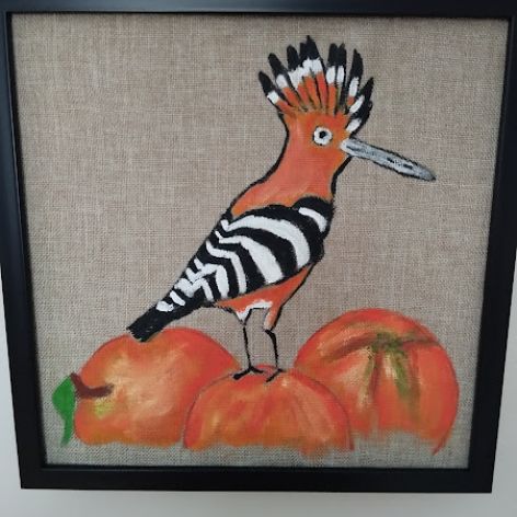 Dudek na pomarańczach/obraz/