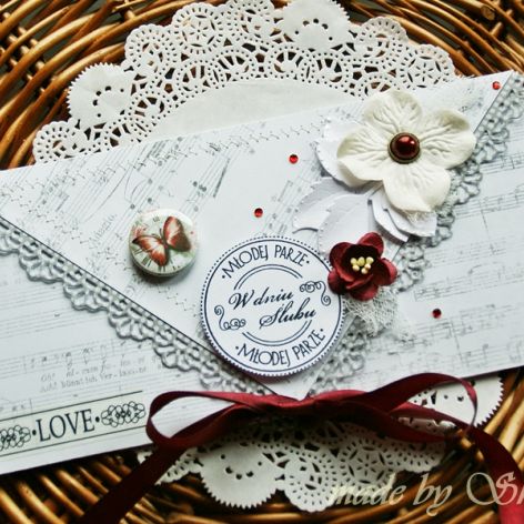 Kopertówka z okazji ślubu-bordowa rapsodia''