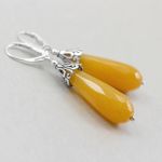 Jadeit w srebrze - kolczyki - 