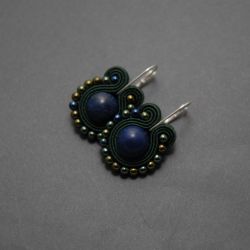 kolorowe kolczyki sutasz z chryzokolą 1