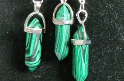 Zielony malachit, elegancka biżuteria, zestaw