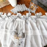 Zazdrostka z Kokardami na Centymetry z Falbaną i Koronką Boho Wys. 40 cm - 