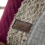 Bordowo-beżowa kosmetyczka MAXI patchwork - 