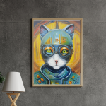 Kot w Stalowym Kombinezonie - Aranżacja obrazu Kot w stalowym kombinezonie