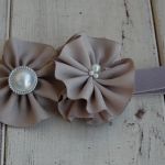 Opaska niemowlęca - retro w szarościach - 