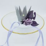 Mini Korona z fioletem - Wiązana na wstążeczki