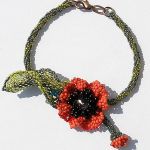 folk maczek z koralików bransoletka - 