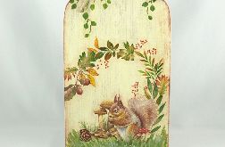Deska rustykalna z wiewiórką