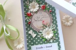 ZIELONA MIŁOŚĆ oryginalna kartka na ślub