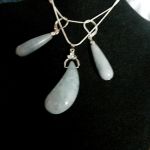 Kojący błękitny akwamaryn, wisiorek i kolczyki, zestaw biżuterii - 