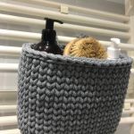 Owalny kosz, organizer do powieszenia 22x13x18cm. - 