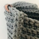 Torebka damska,na ramię, koszyk z sznurka,szara.  - 