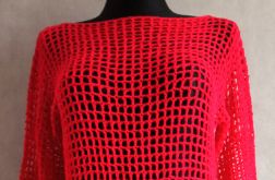 Siatkowa bluzka - kolor czerwony