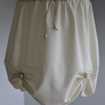 Lampa drewniana stylizowana krem  - 